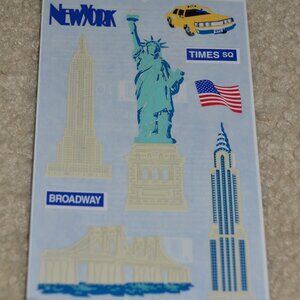 NIP Mrs GROSSMANS Grossman's 2 Sheets NEW YORK CITY NY SCRAPBOOKING Stickers